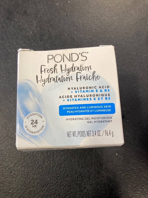 Photo 1 of POND'S Hyaluronic Acid, Vitamin E & B3 Gel Face Moisturizer For 24 hour Hydration and Luminous Skin, 3.4 oz