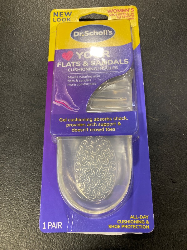 Photo 1 of Dr. Scholl's Love Your Flats & Sandals, 3/4 Length Insoles for Women, Shoe Size 6-10: All-Day Comfort Shoe Inserts for Women with Arch Support, Metatarsal Foot Pads, Relieves Shoe Discomfort