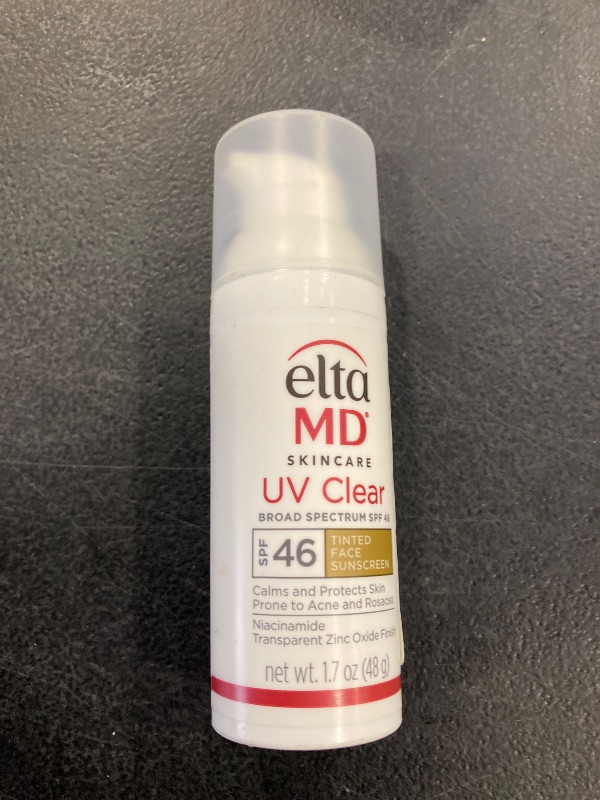 Photo 1 of EltaMD UV Clear Tinted Sunscreen for Face, SPF 46 with Zinc Oxide, Oil-Free, Dermatologist Recommended, For Acne-Prone Sensitive Skin, 1.7 oz
