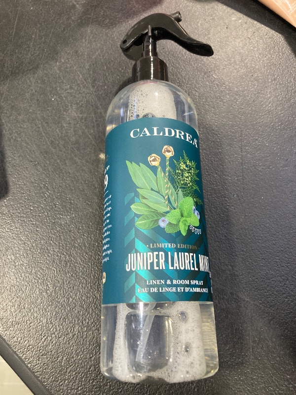 Photo 1 of Caldrea Linen and Room Spray Air Freshener, Made with Essential Oils, Plant Derived Ingredients, Juniper Laurel Mint Scent, 16 oz