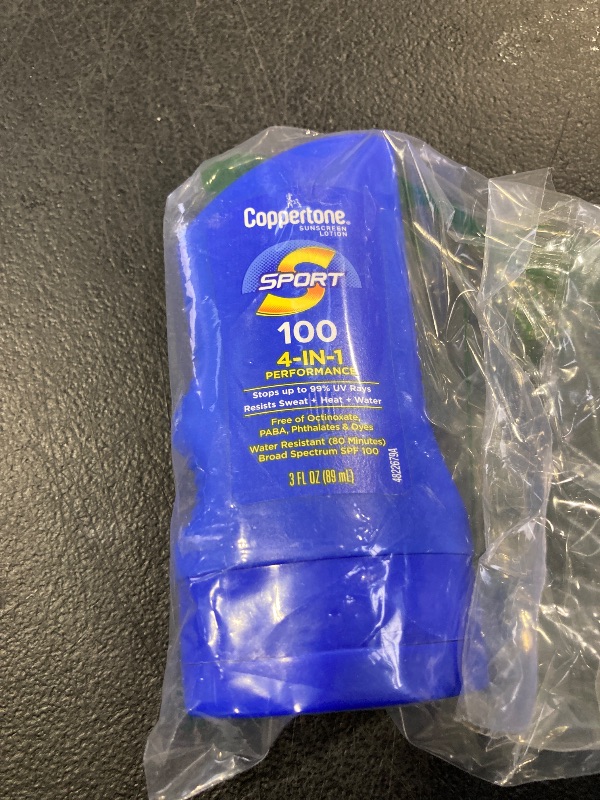 Photo 1 of Coppertone SPORT Sunscreen SPF 100 Lotion, Water Resistant Sunscreen, Body Travel Size 3 Fl Oz