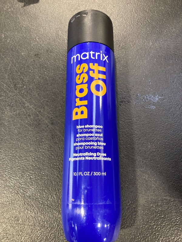 Photo 1 of Matrix Brass Off Blue Shampoo | Refreshes, Tones & Neutralizes Brassy Tones | Color Depositing Shampoo | For Lightened Brunettes or Dark Blondes | For Color Treated Hair