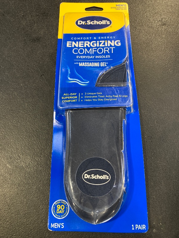 Photo 1 of Dr. Scholl’s Energizing Comfort Men’s Everyday Insoles with Massaging Gel - Clinically Proven, All-Day Energy and Comfort Inserts with Patented Triple Gel Design - Shock Absorbing, Arch Support