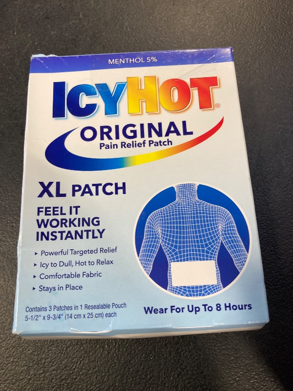 Photo 1 of Icy Hot Original XL Pain Relief Patch (3 Count) for Back and Large Areas