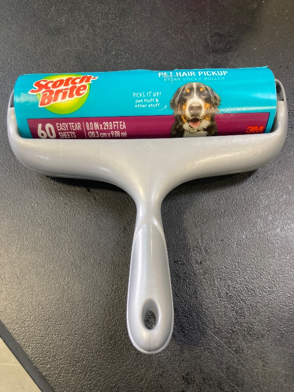 Photo 1 of Scotch-Brite Pet Extra Sticky Large Surface Roller, Designed for Pet Hair, 60 Sheets