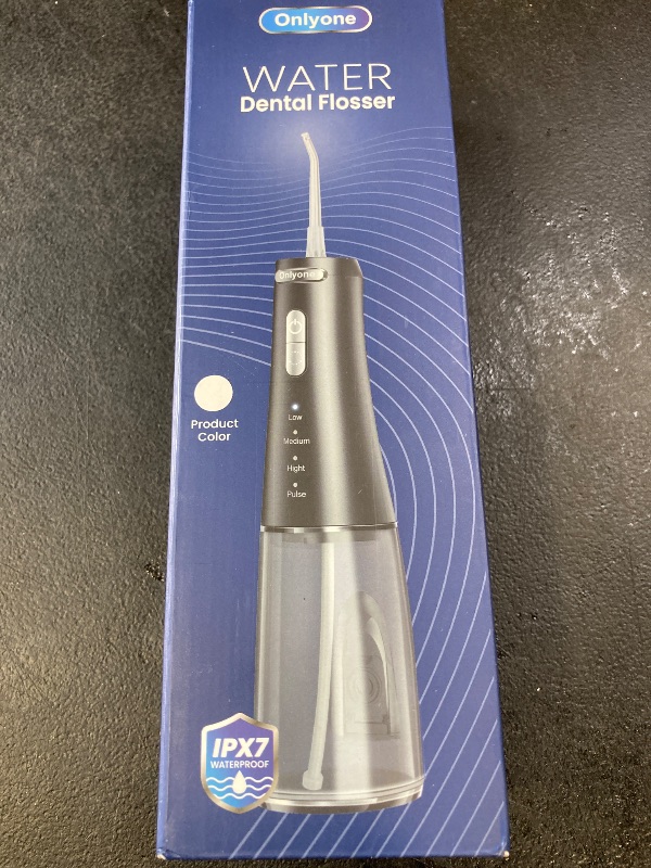 Photo 1 of Onlyone Water Dental Flosser, 300ML Portable Oral Irrigator for Teeth, 4 Modes and 5 Jet Tips, Rechargeable Irrigation Cleaner, Electric Flossing Machine Power Flossers & Irrigator Accessories White