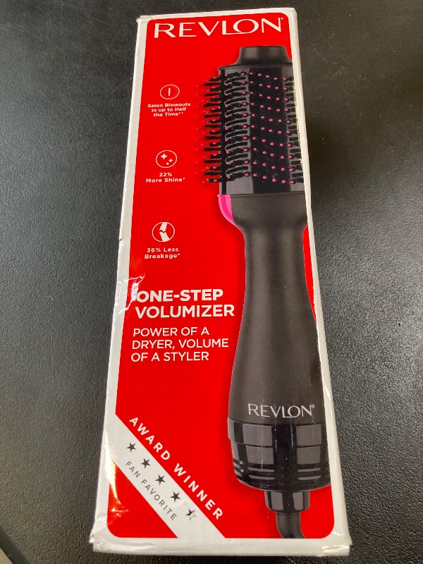 Photo 1 of REVLON One-Step Volumizer Hair Dryer and Styler with Improved Motor – Easy Salon-Style Blowouts – Less Frizz, More Shine, and Reduced Heat Damage, for all Hair Types and Lengths (Black)
