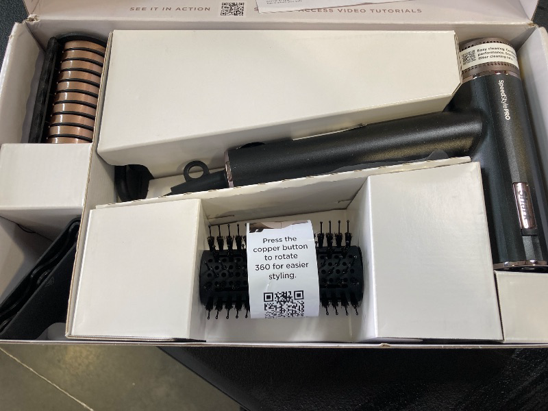 Photo 1 of Shark SpeedStyle Pro Professional Performance High-Velocity Hair Dryer System with Scalp Shield and IQ Speed Styling & Drying Suite, Straight and Wavy Hair, Lightweight, Ionic, No Heat Damage, HD731
