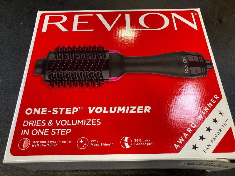 Photo 1 of REVLON One-Step Volumizer Hair Dryer and Styler – Easy Salon-Style Blowouts – Less Frizz, More Shine, and Reduced Heat Damage, for All Hair Types and Lengths (Black)