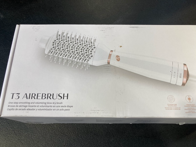 Photo 1 of T3 AireBrush One-Step Smoothing and Volumizing Hair Dryer Brush, Blow Dryer Brush for Fast Drying and Styling with Multiple Heat and Speed Settings, Ceramic Oval Brush and Cool Shot