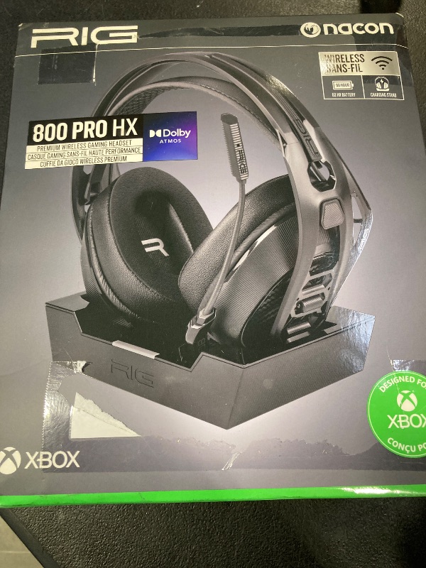 Photo 1 of RIG 800 PRO HX Wireless Gaming Headset & Multi-Function Base Station Officially Licensed for Xbox Series X|S, Xbox One, Windows 10/11 PCs - Dolby Atmos 3D Audio - Up to 60 Hour Battery