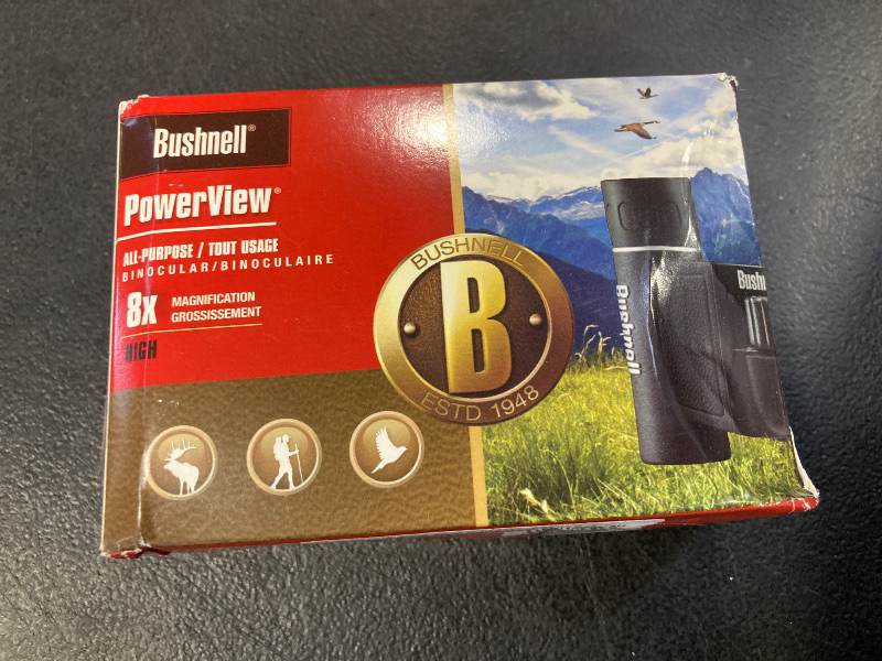 Photo 1 of Bushnell Powerview 8x21 Compact Folding Roof Prism Binocular (Black)