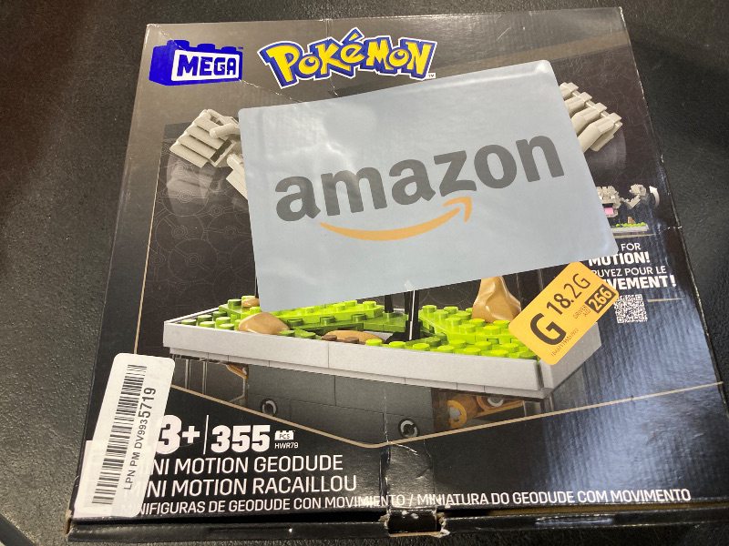 Photo 1 of MEGA Pokémon Building Toys Set, Mini Motion Geodude with 343 Pieces, 5 Inches Tall, Moving Arms and Mouth, Adult Collectible