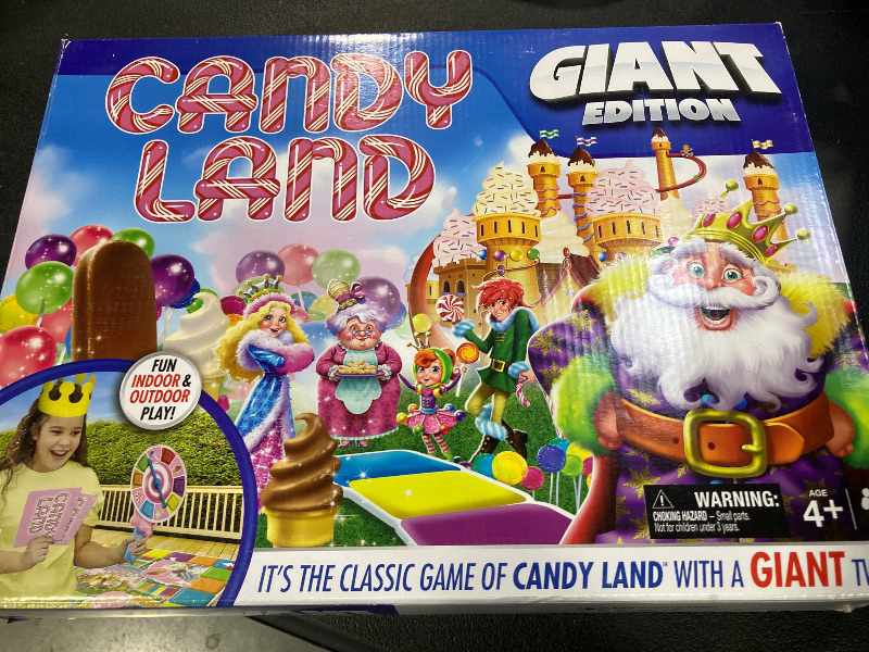 Photo 1 of Spin Master Games, Candy Land Giant Edition, Preschool Game for Indoor & Outdoor Fun with Big Oversized Board, for Family and Kids, 2-4 Players, Ages 4 & Up