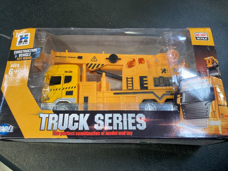 Photo 1 of Die Cast Scale Construction Vehicle City Rescue Truck Series Orange 