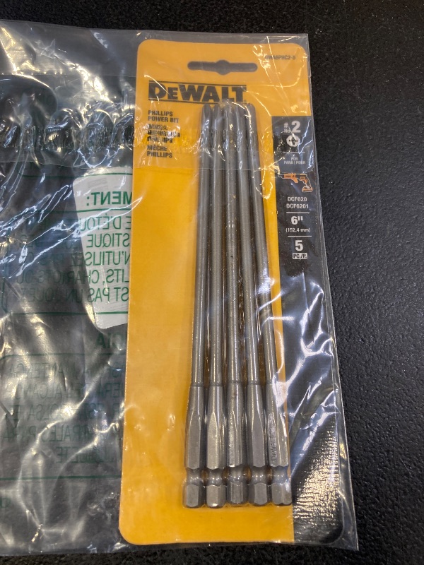 Photo 1 of DeWalt DWA6PHC2-5 6" Phillips Bit for Collated Attachment 5 Pack