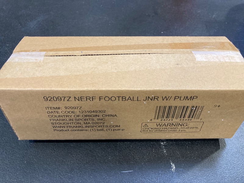 Photo 1 of NERF Spiral Grip Junior Football - Patented Spacelace for Ultimate Spirals - Authentic Look and Feel - Pump Included, Junior 10.5"