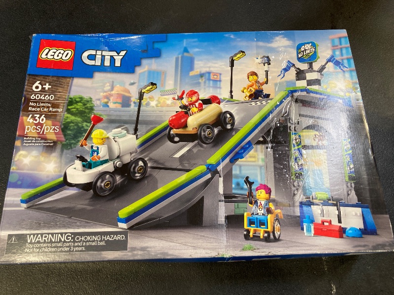 Photo 1 of LEGO City No Limits: Race Car Ramp Track Toy - Building Toy for Kids, Boys and Girls, Ages 6+ - Soap Box Car Ramp for Racing with 2 Cars, 4 Minifigures, and Buildable Ramp - Gift Idea - 60460