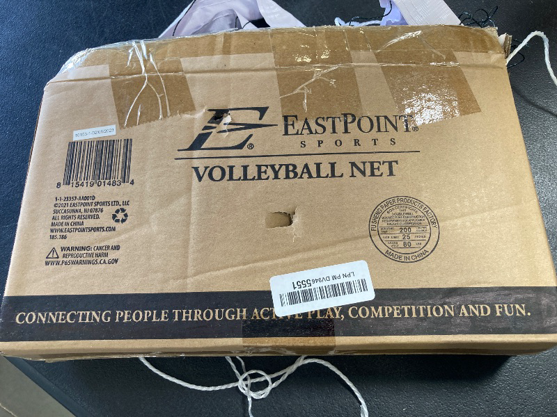 Photo 1 of EastPoint Sports Replacement Volleyball Net with High Strength Cable, Reinforced Side Tapes, and Weather Resistant Material - Poles Not Included, Original Version