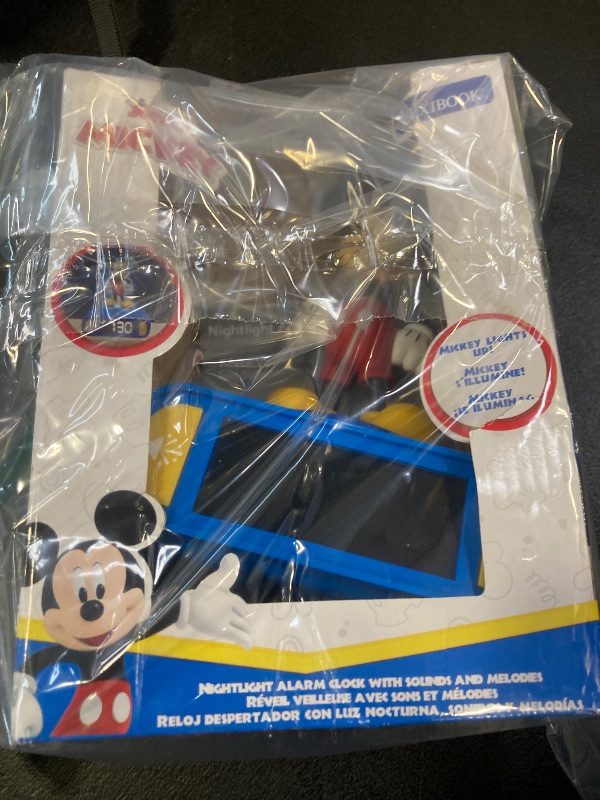 Photo 1 of Lexibook, Disney Mickey, Mickey Nightlight Alarm Clock, Sounds and Melodies, LCD Backlit Screen, Luminous, Snooze, Blue, RL800MCH