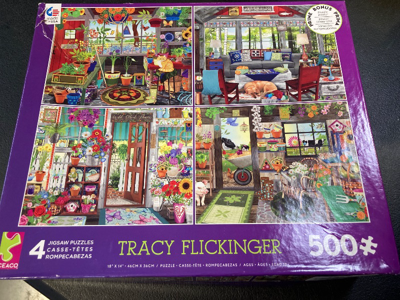 Photo 1 of Ceaco - 4 in 1 Multipack - Tracy Flickinger - (4) 500 Piece Jigsaw Puzzle