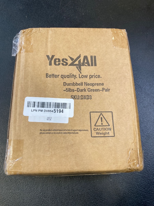 Photo 1 of Yes4All 5 lbs Dumbbells Neoprene with Non Slip Grip – Great for Total Body Workout – Total Weight: 10 lbs (Set of 2)