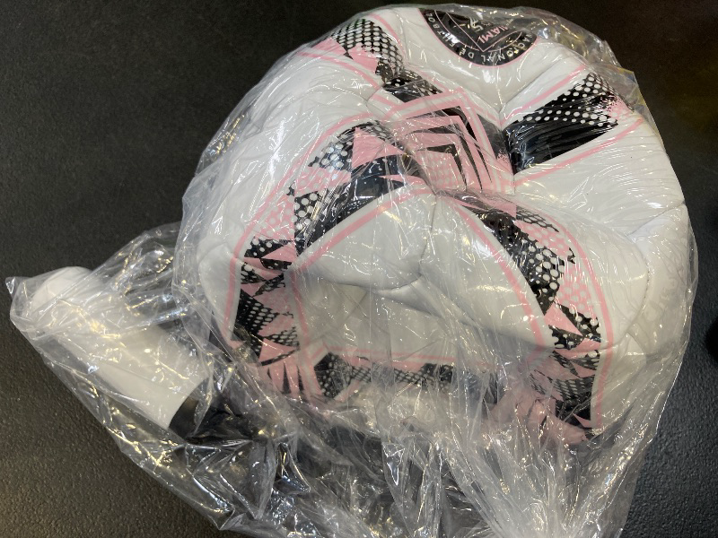 Photo 1 of Franklin Sport MLS Miami FC Soccer Ball - Official Size 5 Soccer Ball - Regulation Size + Weight for Kids + Adults - Boys + Girls - Air Pump Included