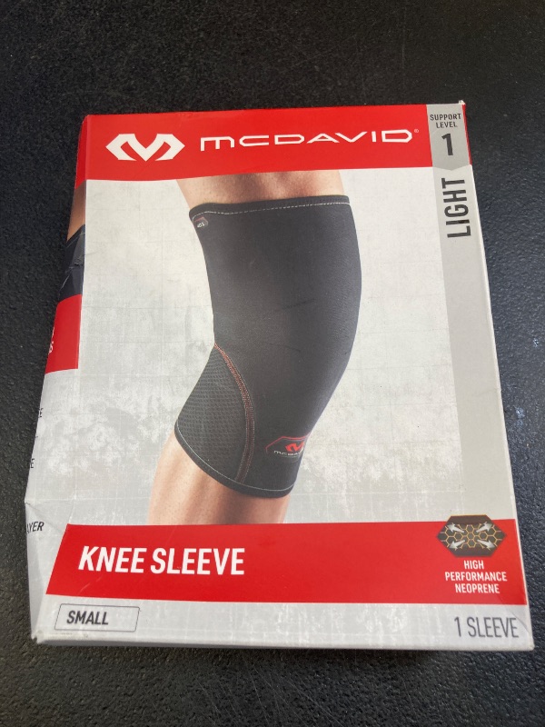 Photo 1 of McDavid Knee Compression Sleeves. Lightweight Neoprene Support, Men/Women, for Left & Right Knee, Fits Men & Women, Includes 1 Sleeve, Black