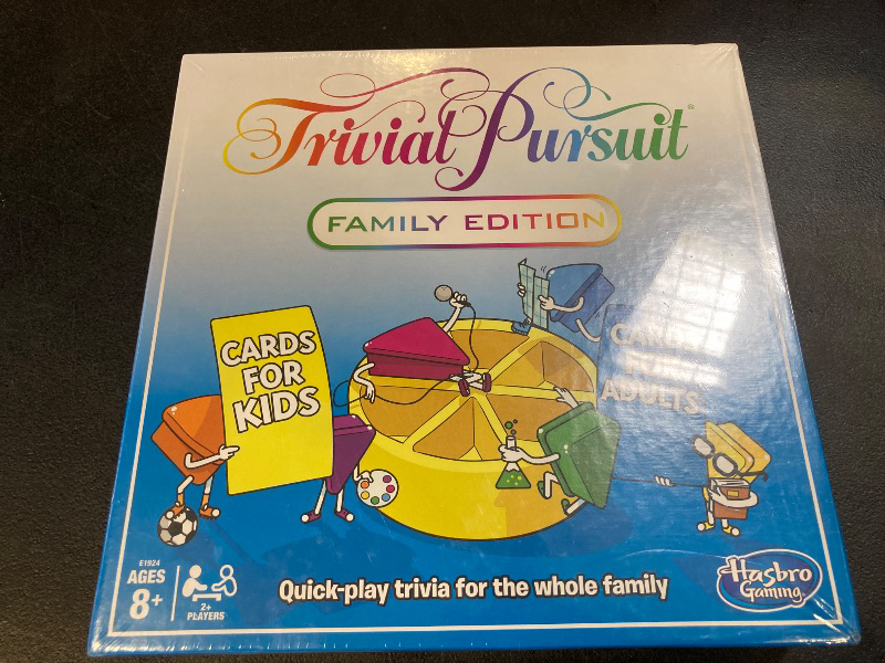 Photo 1 of Hasbro Gaming Trivial Pursuit Family Edition