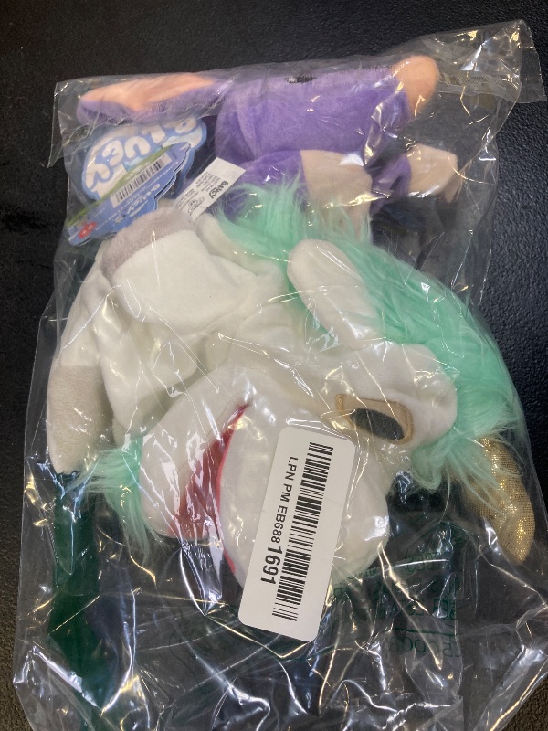 Photo 1 of Bluey Unicorse & Bob Bilby Hand Puppet Plush 2-Pack – 8-9” Soft Deluxe Fabric, Embroidered Details, Perfect for Toddler Hands, Imaginative Play, Official Bluey Toys, Amazon Exclusive