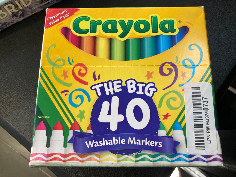 Photo 1 of Washable Markers, Broad Point, Assorted Classic Colors, 40/Set