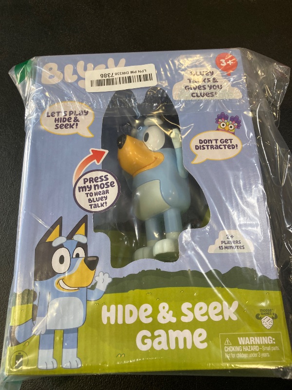 Photo 1 of Bluey Hide & Seek Game, Hide The Figure and Press her Nose to Start The Built-in Timer, Talks and Giggles to Help Kids find her, When Found, Kids can Dance to Theme Song