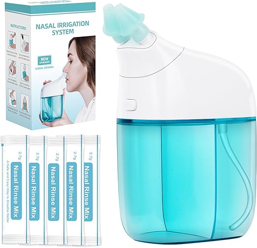 Photo 1 of Nascool Electric Nasal Irrigation System with 50 Salt Packets, Sinus Rinse Cleaner & Nose Washer
