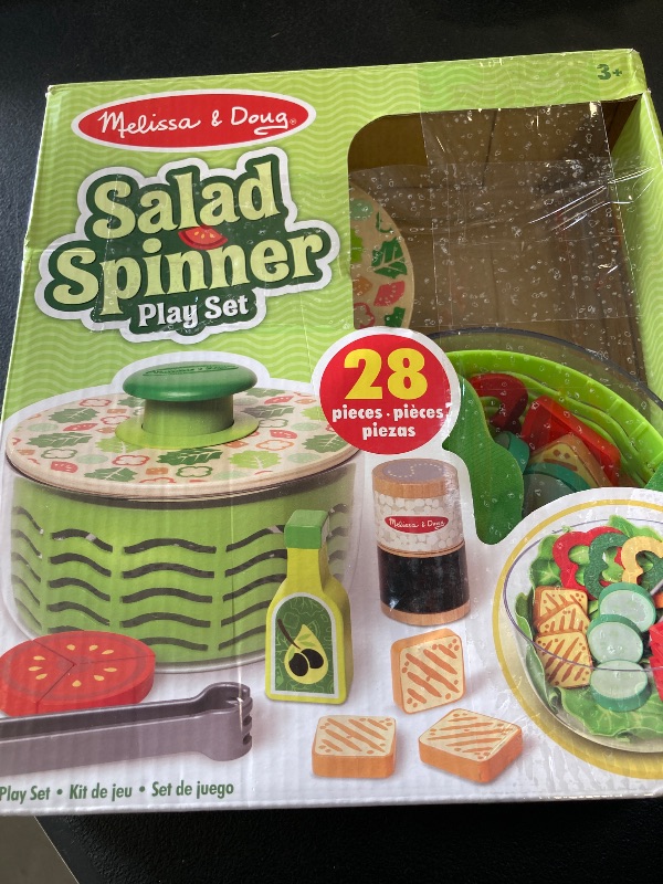 Photo 1 of Melissa & Doug Salad Spinner Play Set, Pretend Play Food for Boys and Girls Ages 3+