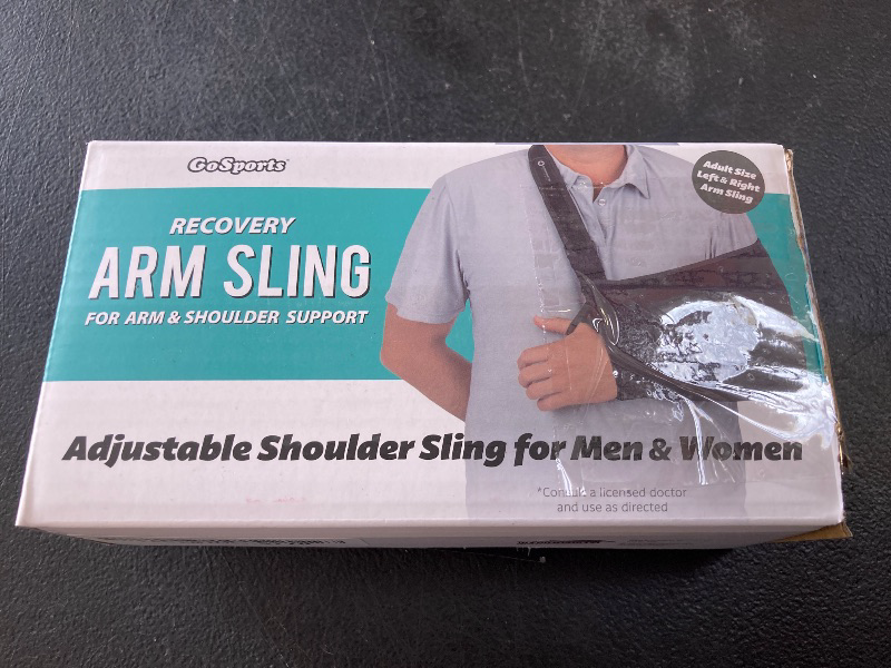 Photo 1 of GoSports Arm Sling for Shoulder Injury, Elbow Injury, and Torn Rotator Cuff - Adjustable Shoulder Sling for Men & Women - Left & Right Arm Sling