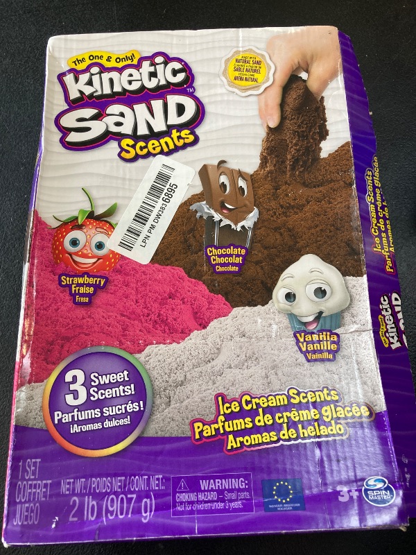 Photo 1 of Kinetic Sand, Ice Cream Scents 3-Pack with 2lbs Scented Play Sand (Strawberry, Chocolate & Vanilla), Sensory Toys for Kids Ages 3 and up