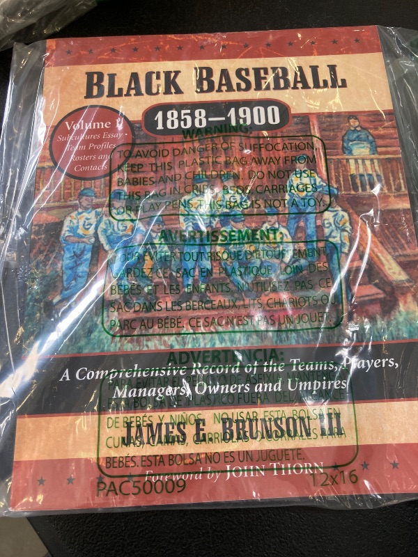 Photo 1 of Black Baseball, 1858-1900: A Comprehensive Record of the Teams, Players, Managers, Owners and Umpires