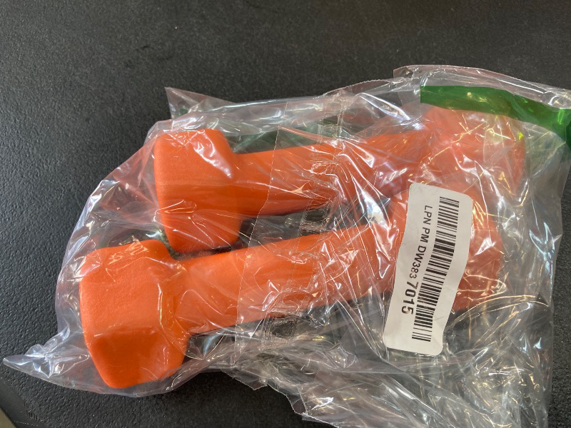 Photo 1 of CAP Barbell Neoprene Dumbbell Weights, 3 lb Pair, Spiced Orange