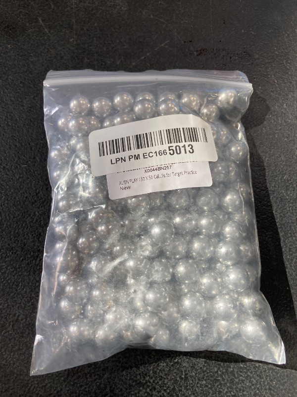 Photo 1 of ALIEN PLAY 150 X 50 Cal Aluminum Balls, Hard 50 Cal Ammo Fits for Umarex T4E TR50/HDP50/HDR50, 2.8 Grams Reusable Solid Kinetic Projectiles Self Defense Paintball Balls for Target Practice