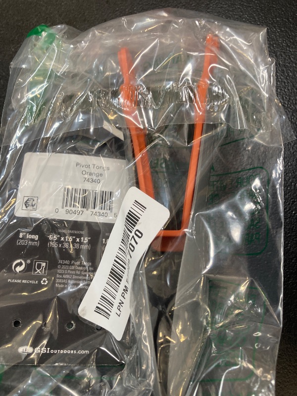 Photo 1 of GSI Outdoors 74340 Pivot Tongs Orange, 8 inch