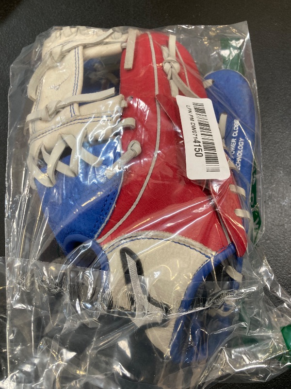 Photo 1 of Mizuno unisex-teen GPP1100Y3MEC Prospect Series PowerClose Baseball Gloves, 11", Left Hand, Red/Cream/Royal Deep III Web, 1 Count (Pack of 1)