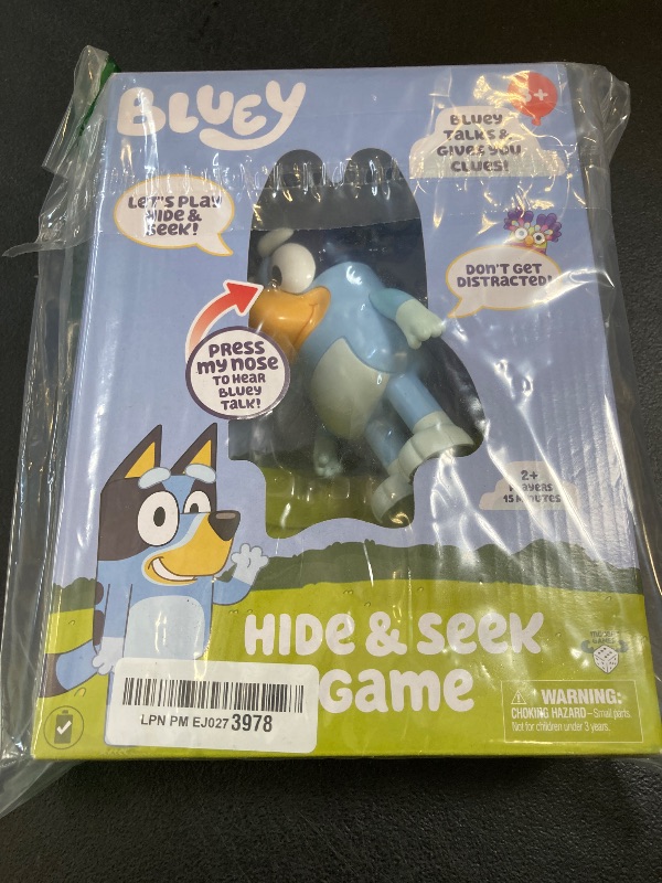 Photo 1 of Bluey Hide & Seek Game, Hide The Figure and Press her Nose to Start The Built-in Timer, Talks and Giggles to Help Kids find her, When Found, Kids can Dance to Theme Song