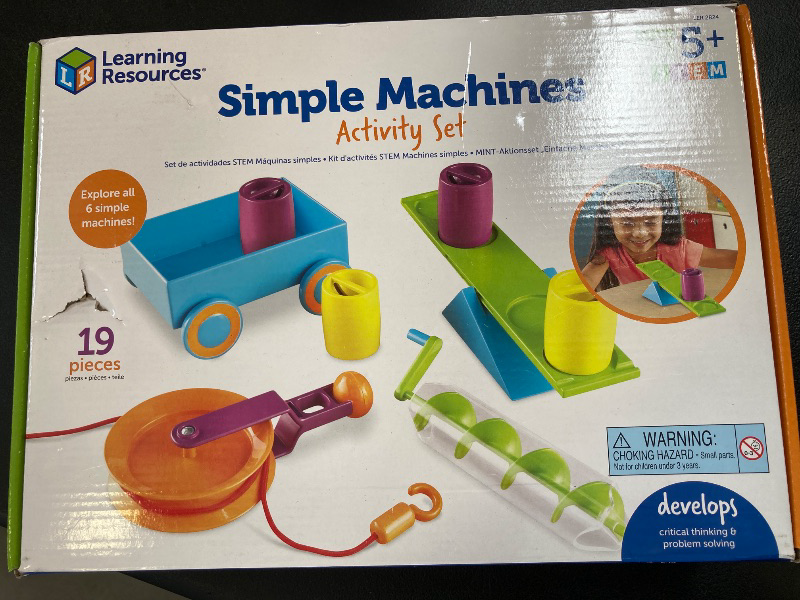 Photo 1 of Learning Resources STEM Simple Machines Activity Set, Hands-on Science Activities, 19 Pieces, Ages 5+
