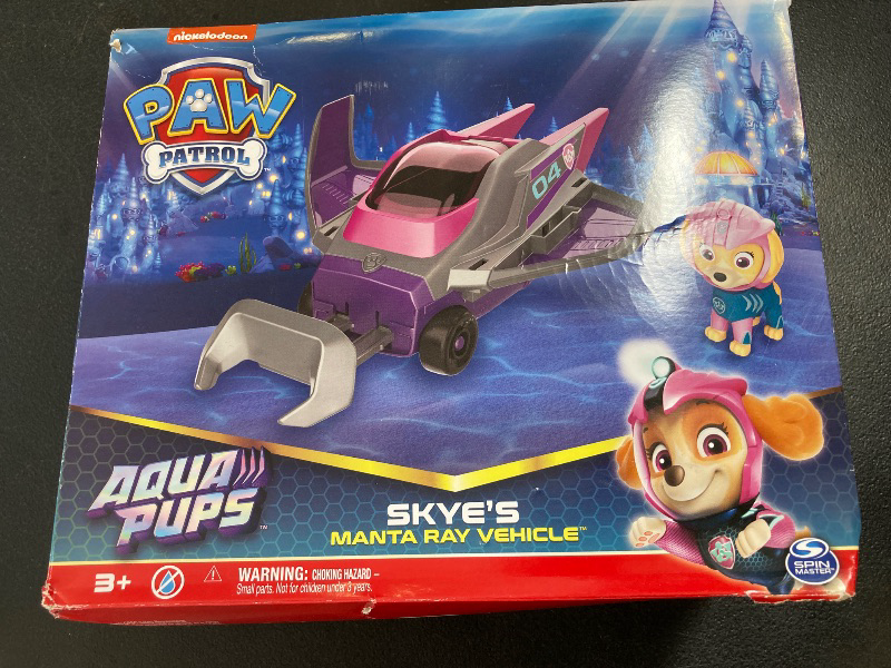 Photo 1 of Paw Patrol Aqua Pups Skye Transforming Manta Ray Vehicle with Collectible Action Figure, Kids Toys for Ages 3 and up
