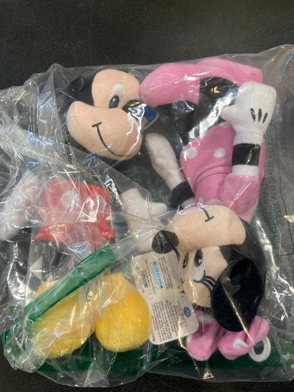 Photo 1 of Disney Junior Mickey Mouse and Minnie Mouse Beanbag Plushie 2-Pack Stuffed Animals, Kids Toys for Ages 2 Up by Just Play