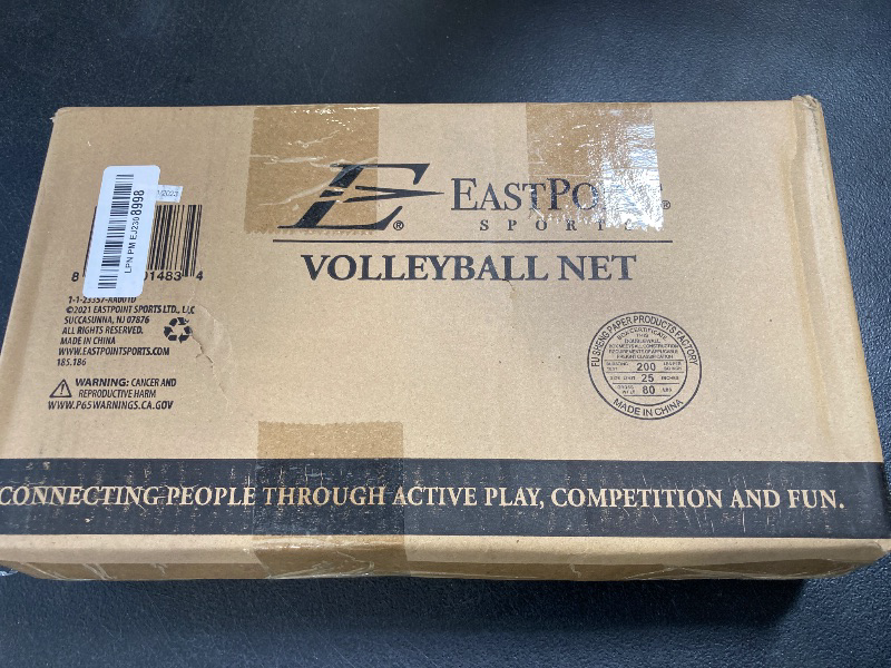 Photo 1 of EastPoint Sports Replacement Volleyball Net with High Strength Cable, Reinforced Side Tapes, and Weather Resistant Material - Poles Not Included, Original Version