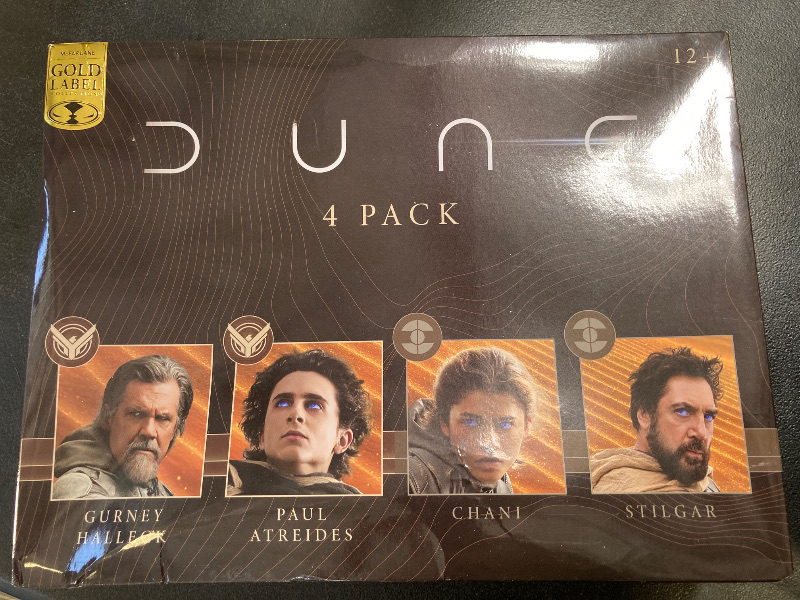Photo 1 of McFarlane Toys - Dune: Part Two Gurney Halleck Paul Atreides Chani Stilgar 4pk, Gold Label, Amazon Exclusive
