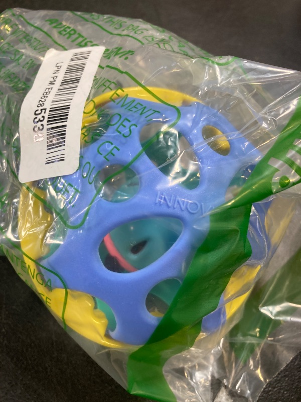 Photo 1 of Bright Starts Oball Easy Grasp Classic Ball BPA-Free Infant Toy in Red, Yellow, Green, Blue, Age Newborn and up, 4 Inches