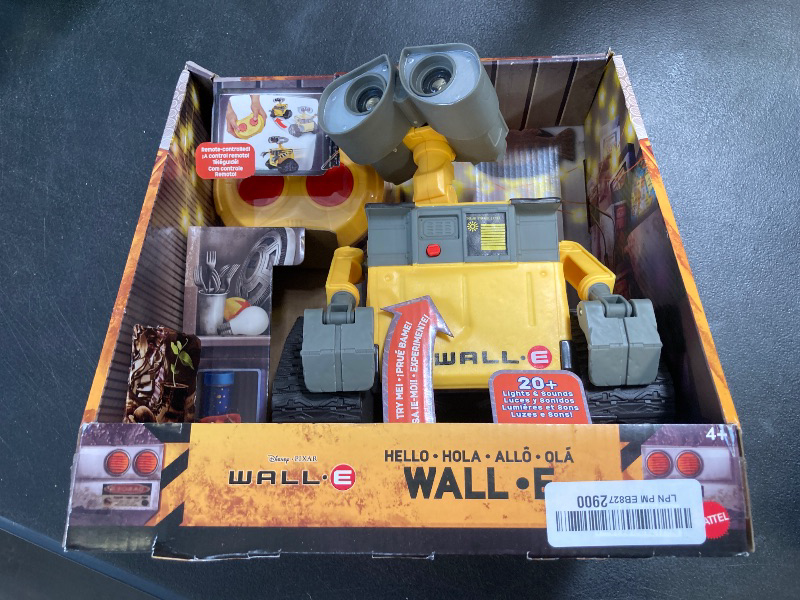 Photo 1 of Mattel Disney Pixar WALL•E Hello WALL•E Remote Control Robot Toy 9.5-in (24-cm) Tall, Kids Gift for Ages 4 Years Old & Up