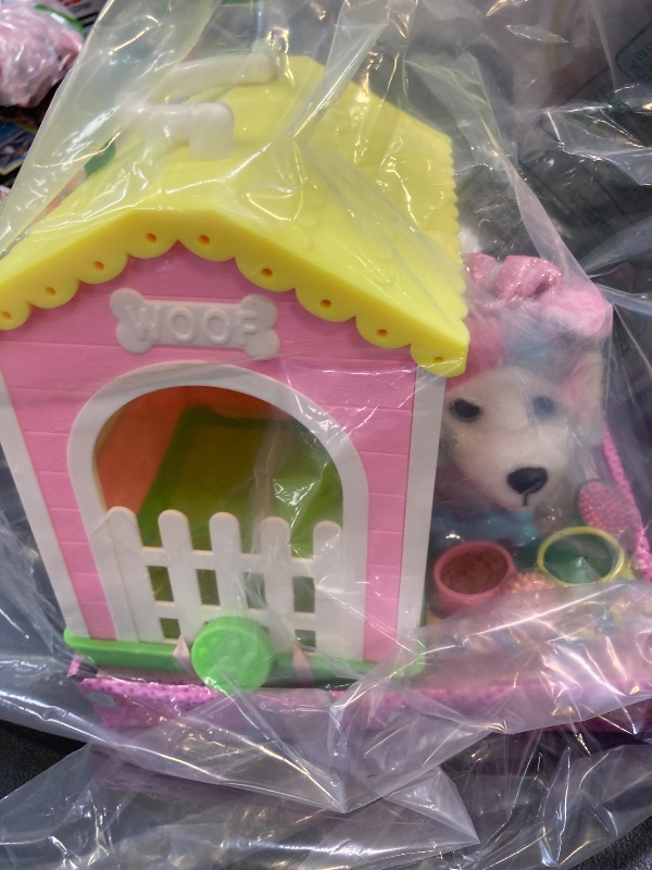 Photo 1 of Glitter Girls – 6-inch Rainbow Pup – Doghouse Playset – Dog Toys and Accessories – Soft, Multicolored Fur – Toys for Kids 3 Years+ – Toby & GG Portable Doghouse Set